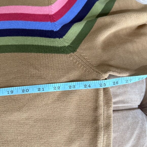 Houston White XL Striped Cotton Sweater Beige Multicolor - Picture 5 of 8